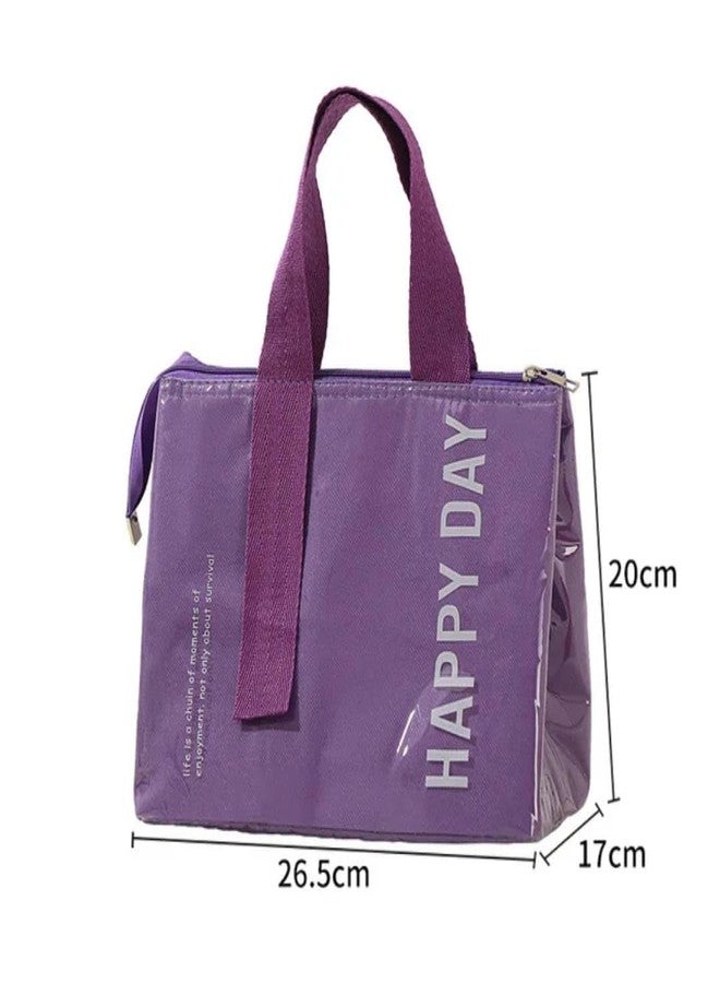 CoolKraft Insulated Lunch Bags, Hot & Cold, Lightweight, for Office Women & Men, School Boys & Girls 26.5 x 17 x 20 cm (Purple HD Waterproof), 3 Litre - Image 2
